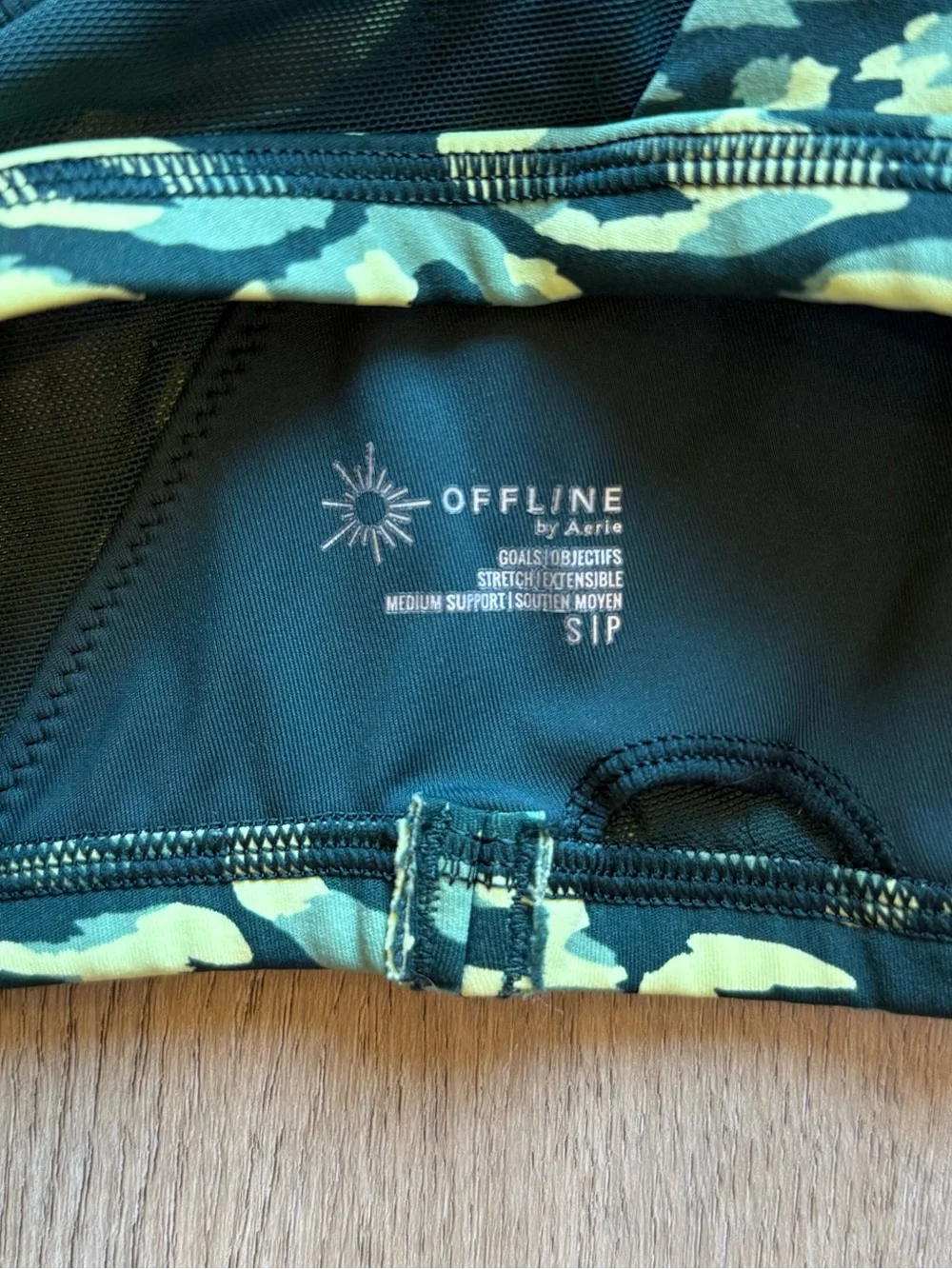 Aerie Offline Goals Plunge Sports Bra - Deep Forest Green
